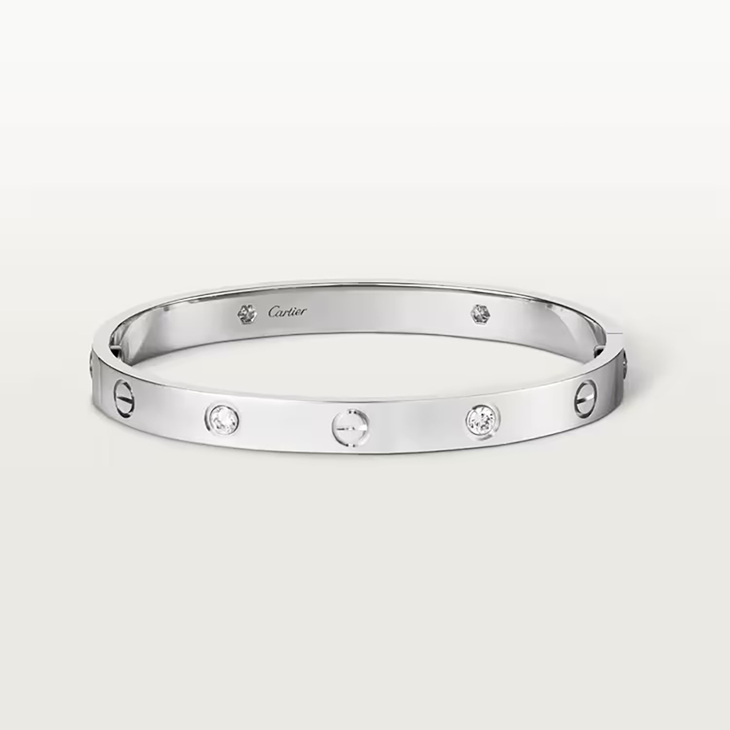 L BRACELET 4 DIAMONDS, ROSE GOLD