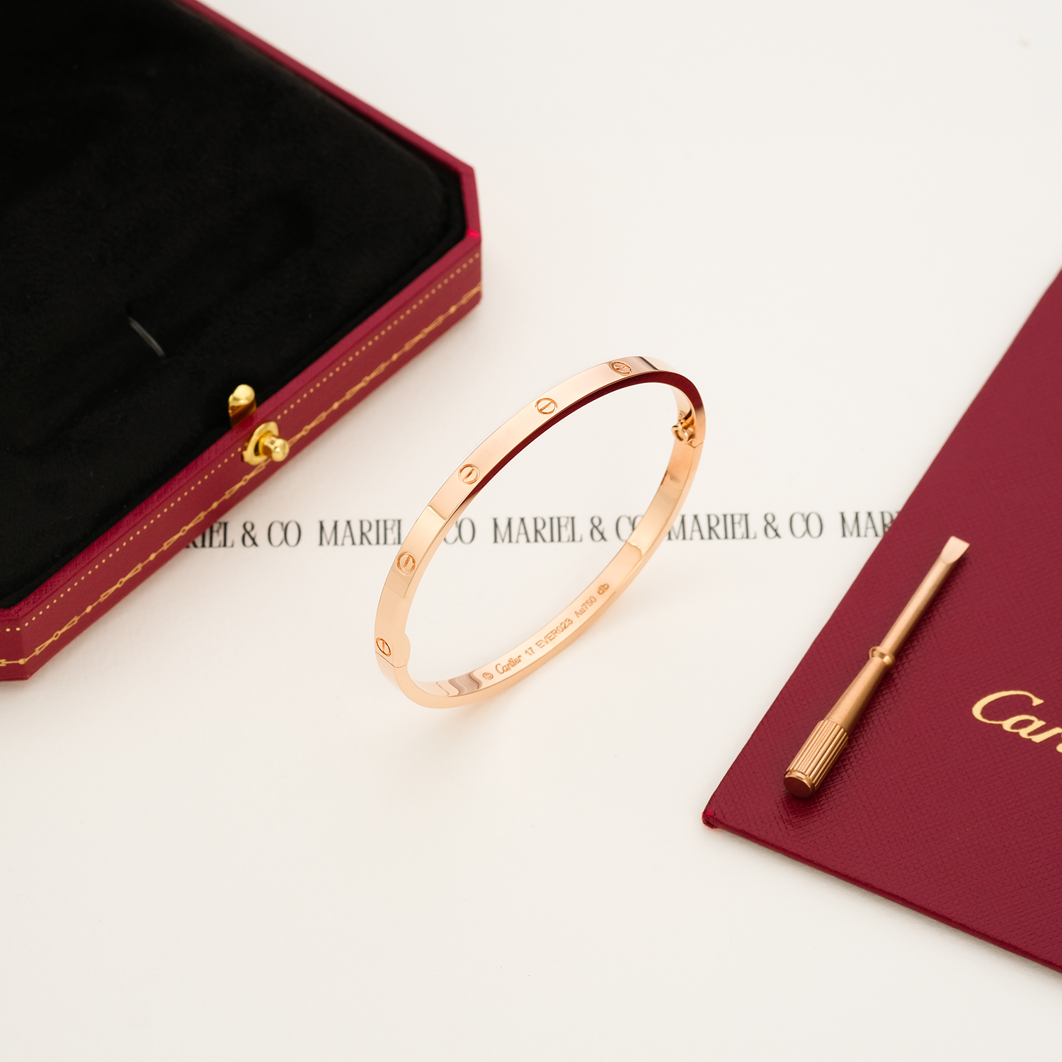 L BRACELET SMALL MODEL, ROSE GOLD