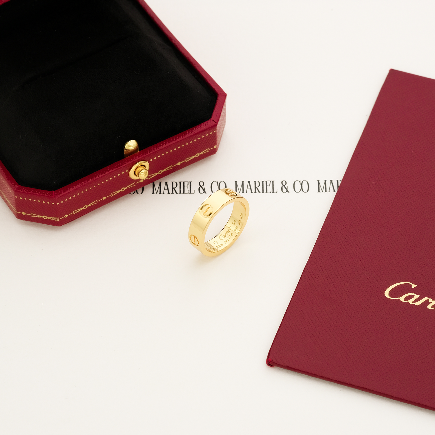 L RING, YELLOW GOLD
