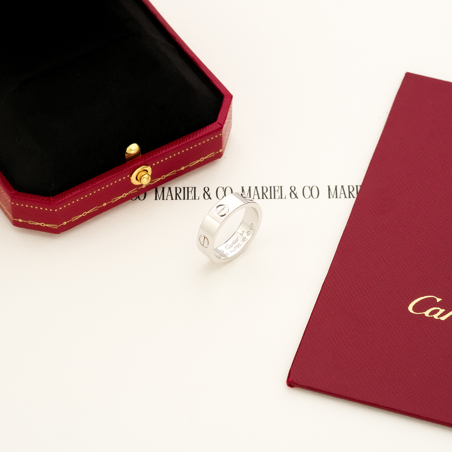 L RING, WHITE GOLD