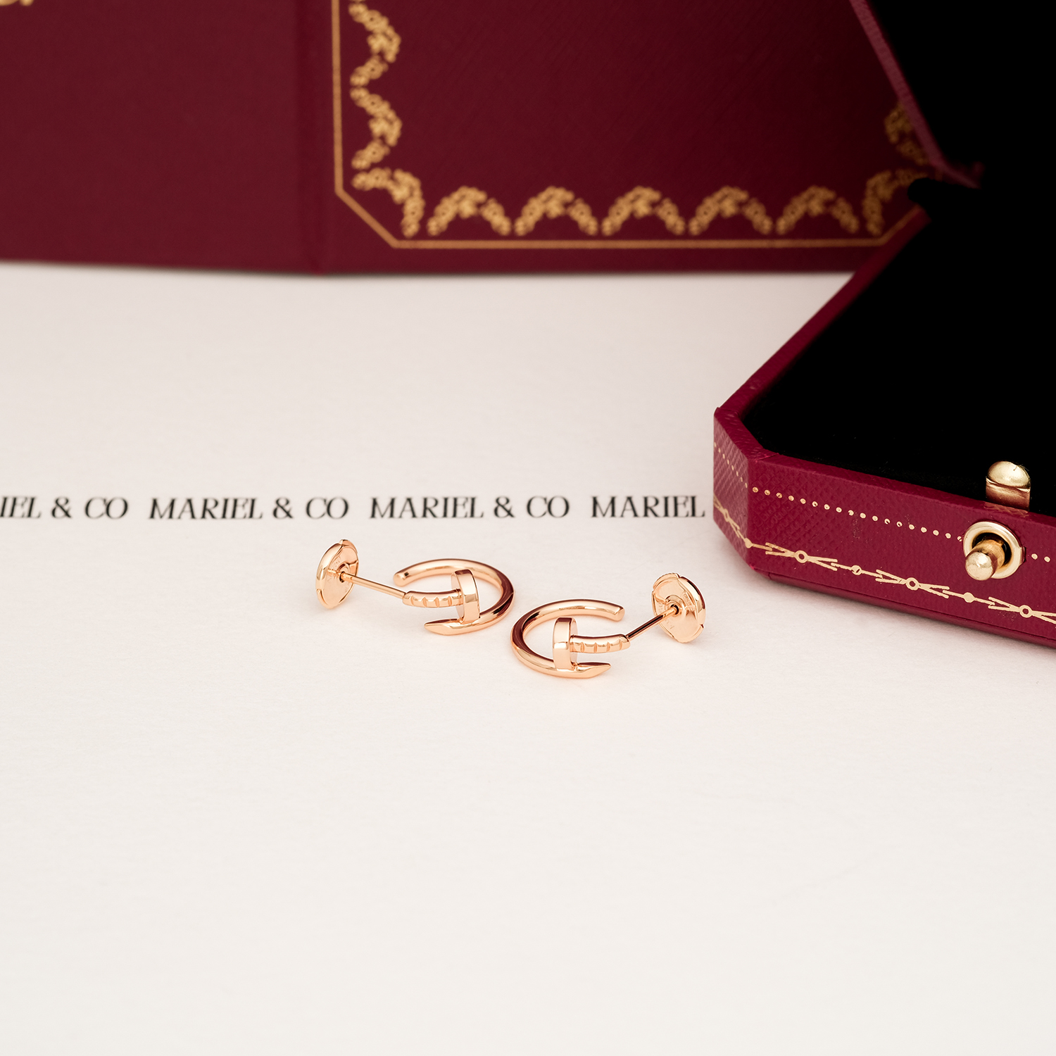 JUC EARRINGS, ROSE GOLD