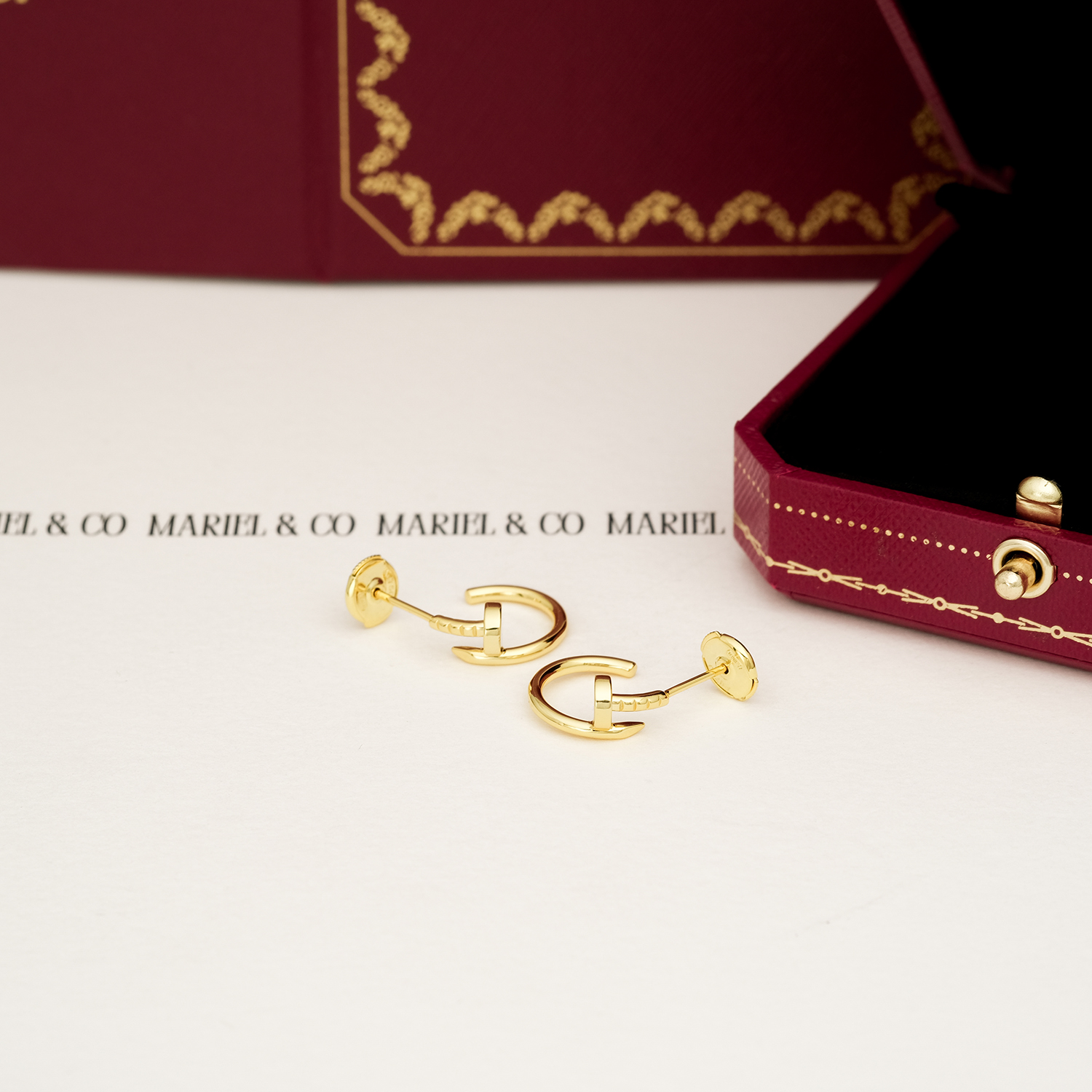 JUC EARRINGS, YELLOW GOLD