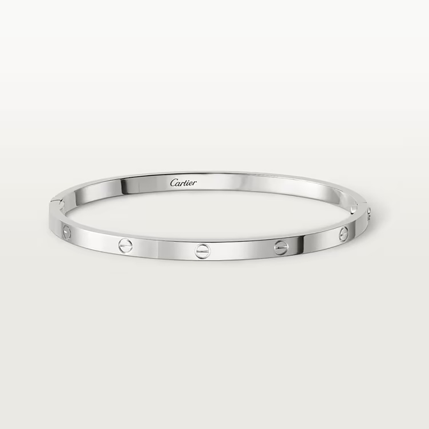 L BRACELET SMALL MODEL, WHITE GOLD