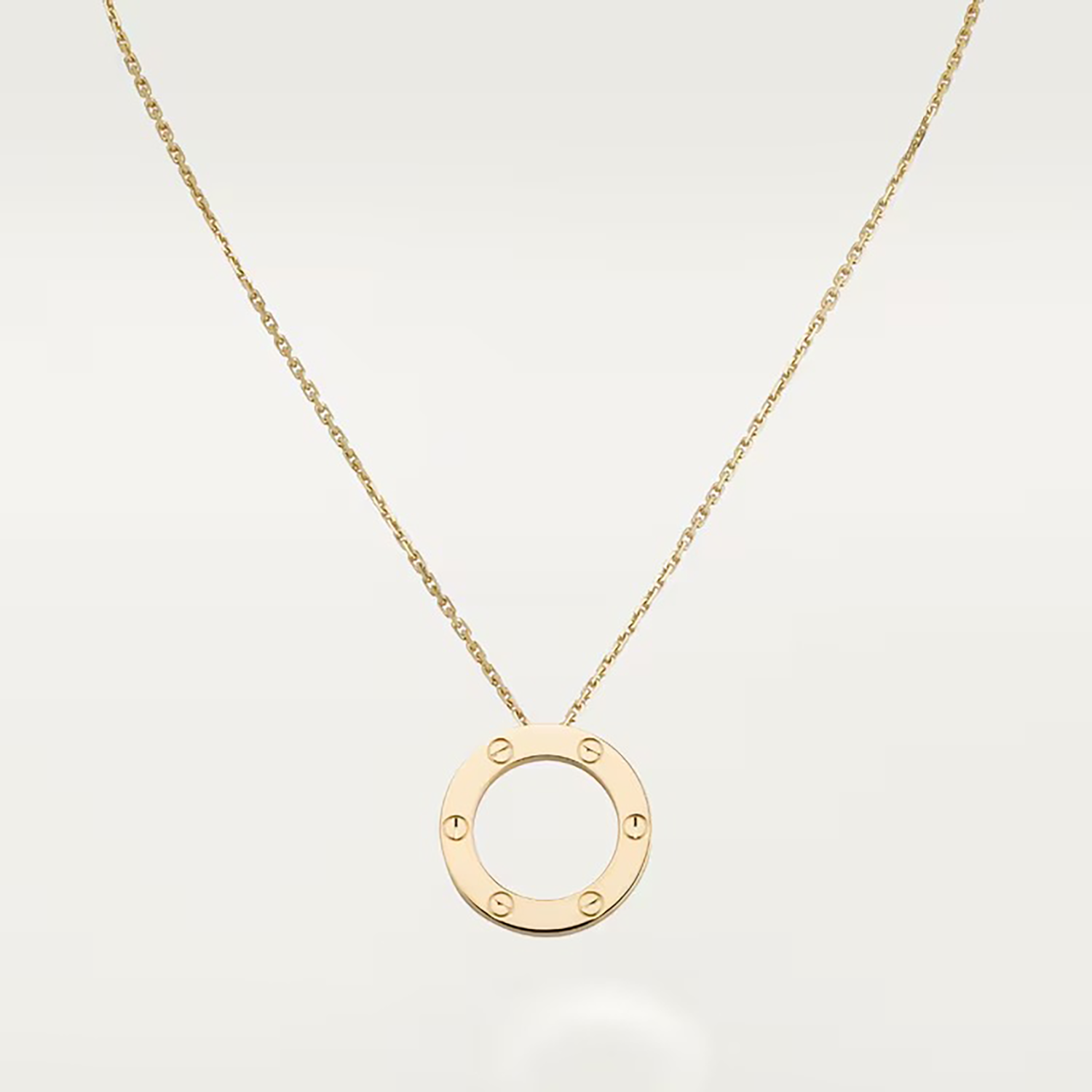 L NECKLACE, YELLOW GOLD