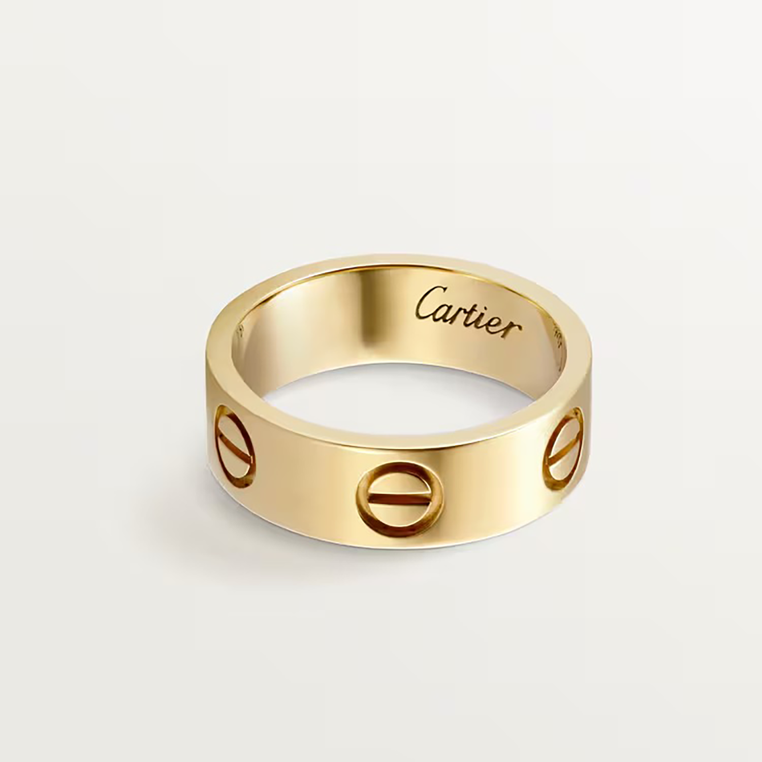 L RING, YELLOW GOLD