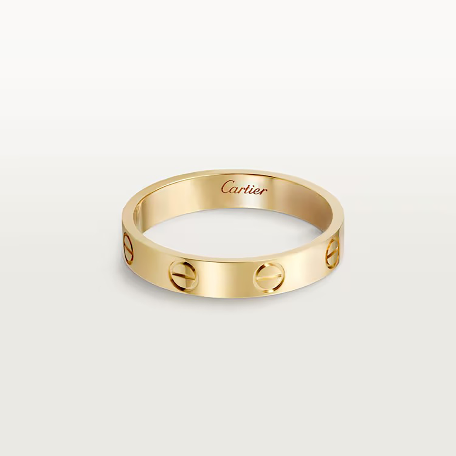 THIN L RING, YELLOW GOLD