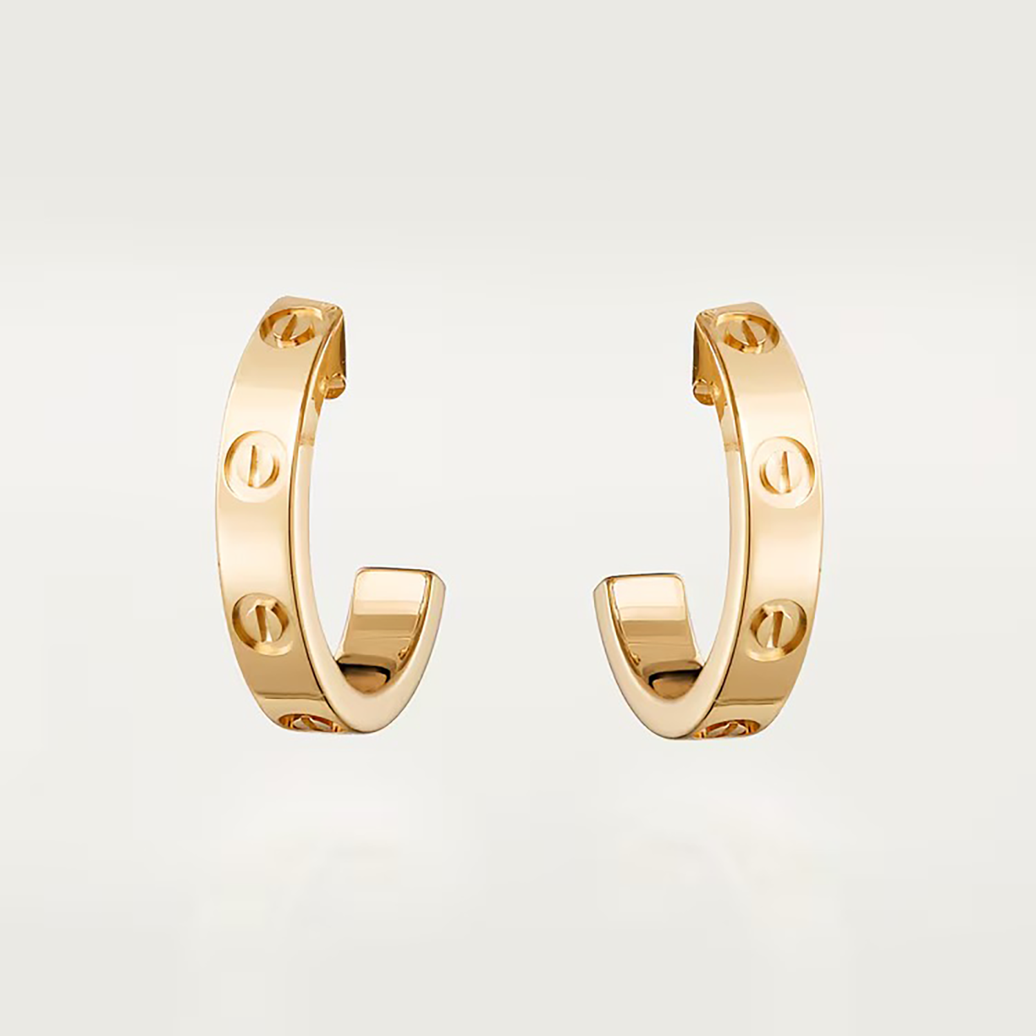 L EARRINGS SMALL MODEL, YELLOW GOLD