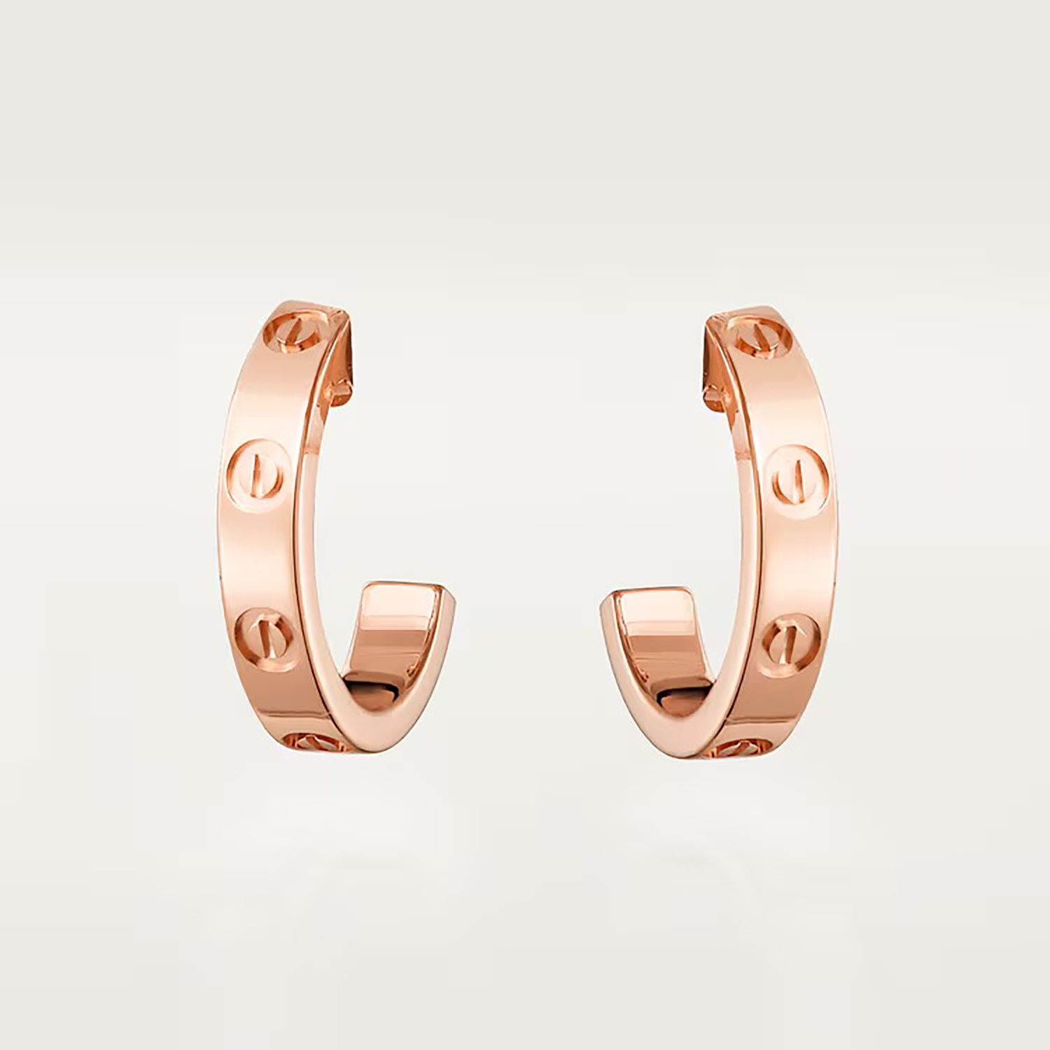 L EARRINGS SMALL MODEL, ROSE GOLD