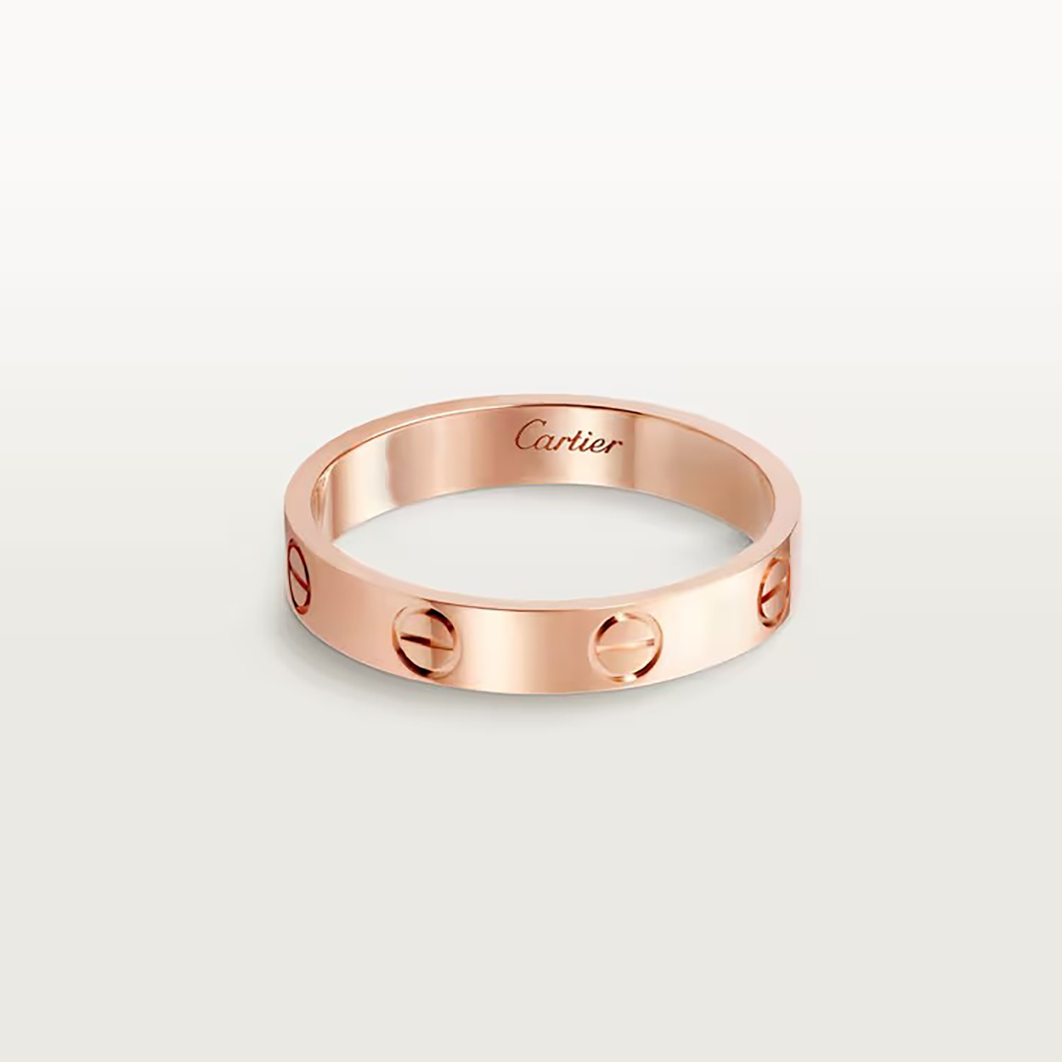 THIN L RING, ROSE GOLD