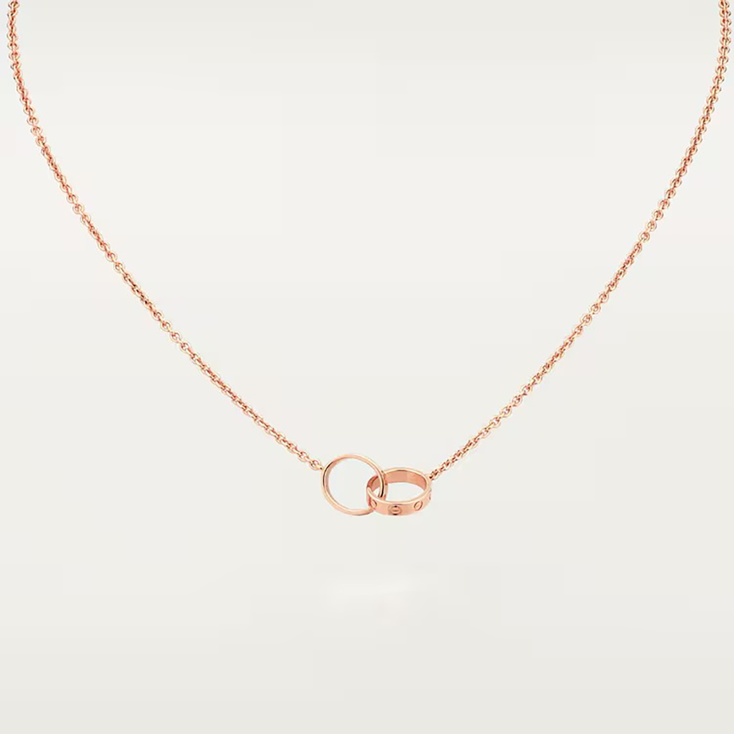 L NECKLACE, ROSE GOLD