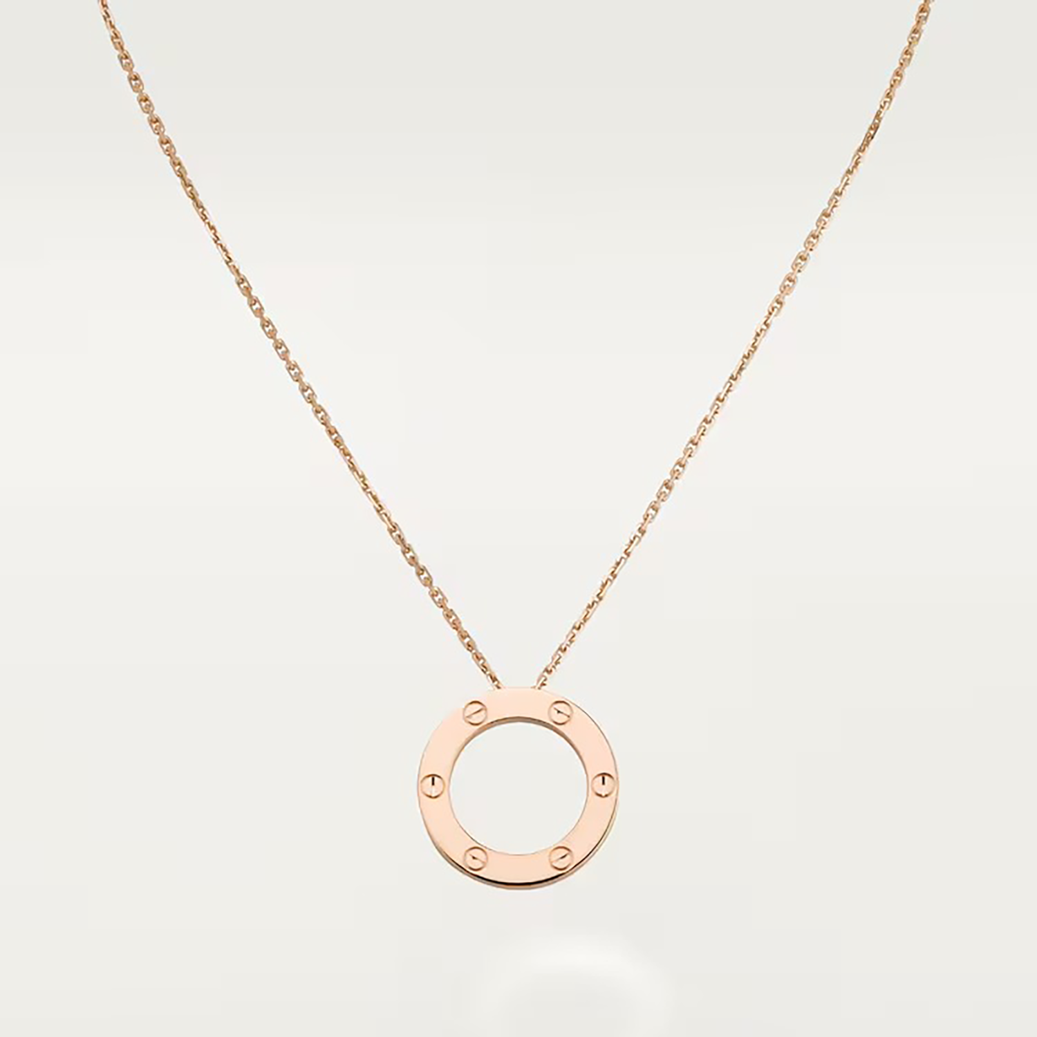 L NECKLACE, ROSE GOLD