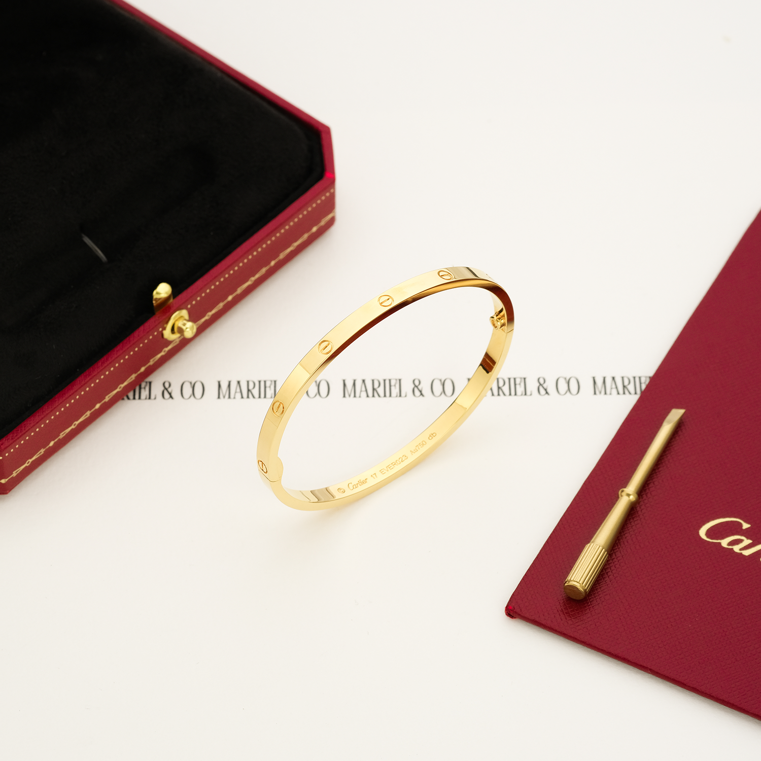 L BRACELET SMALL MODEL, YELLOW GOLD