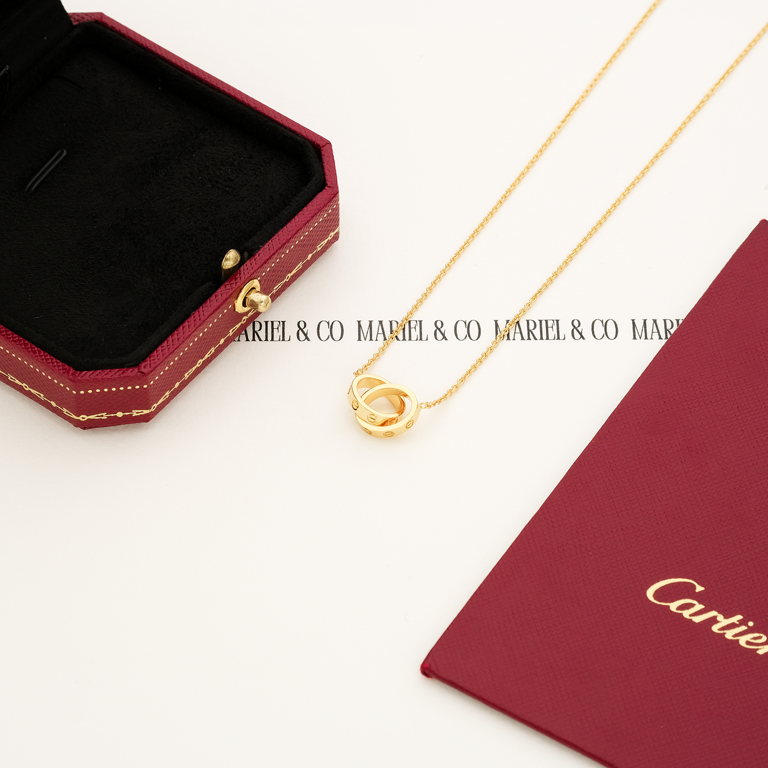 L NECKLACE, YELLOW GOLD
