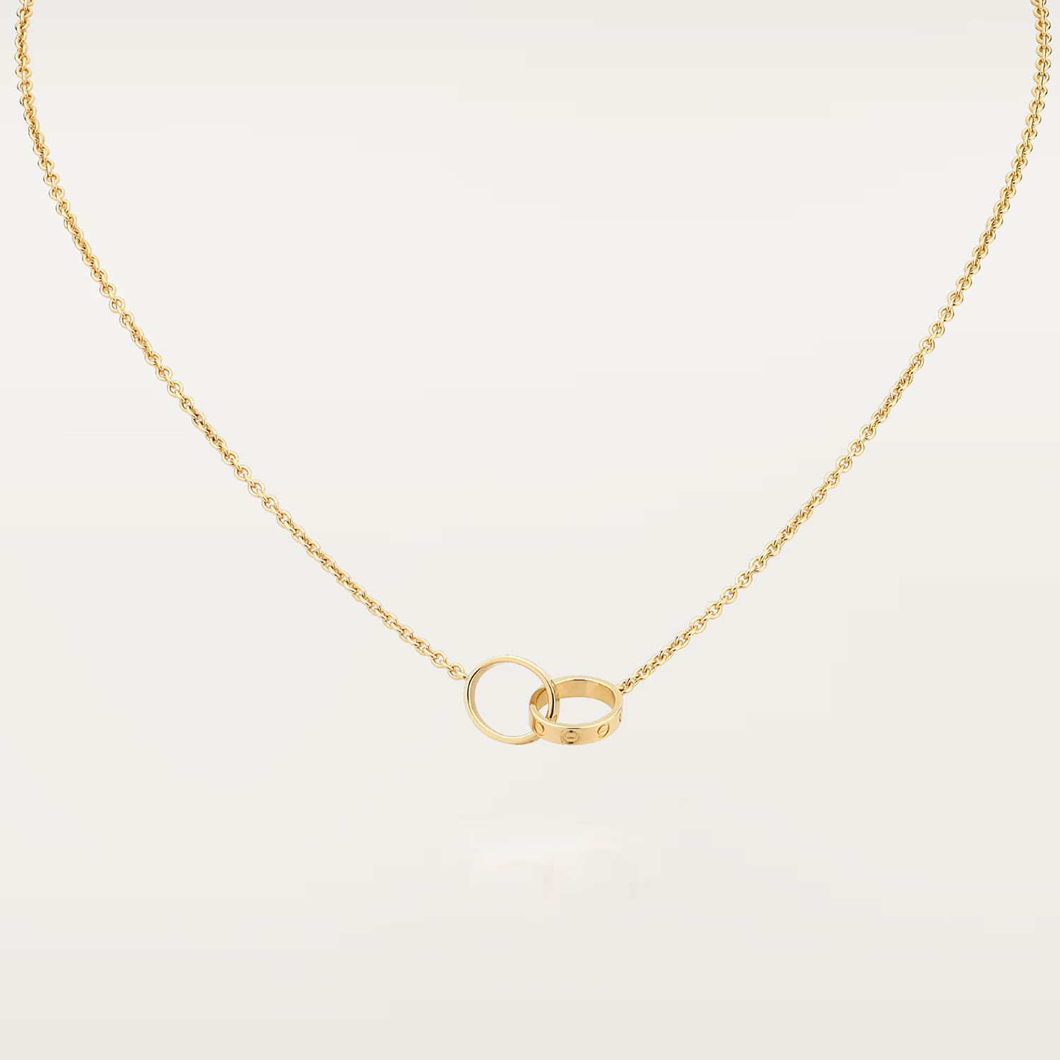 L NECKLACE, YELLOW GOLD