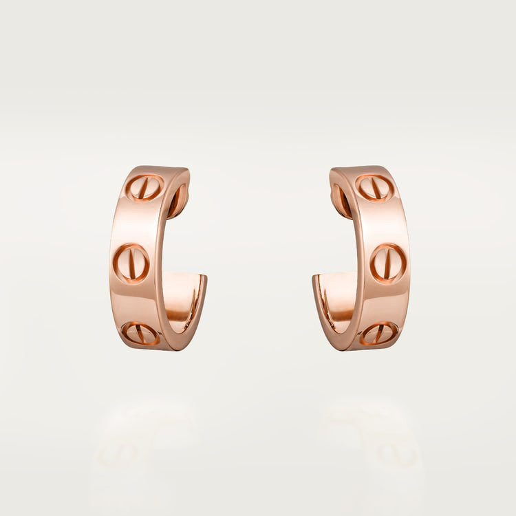 L EARRINGS, ROSE GOLD
